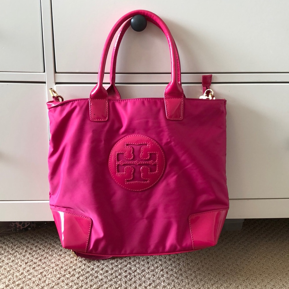 Hot Pink Tory Burch Laptop Purse Bag